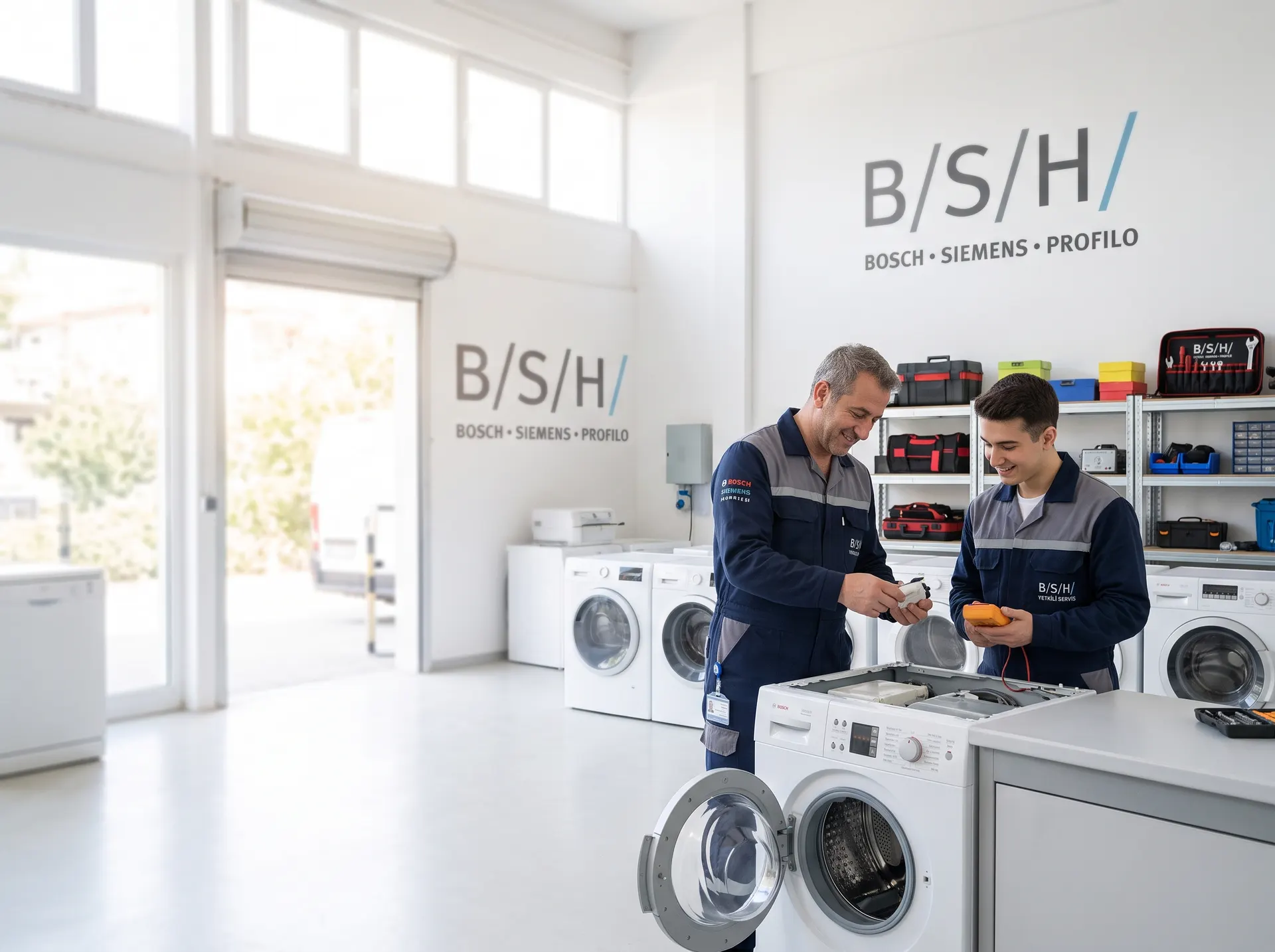 B/S/H/ Çorum servis ekibi çamaşır makinesi onarımı sırasında